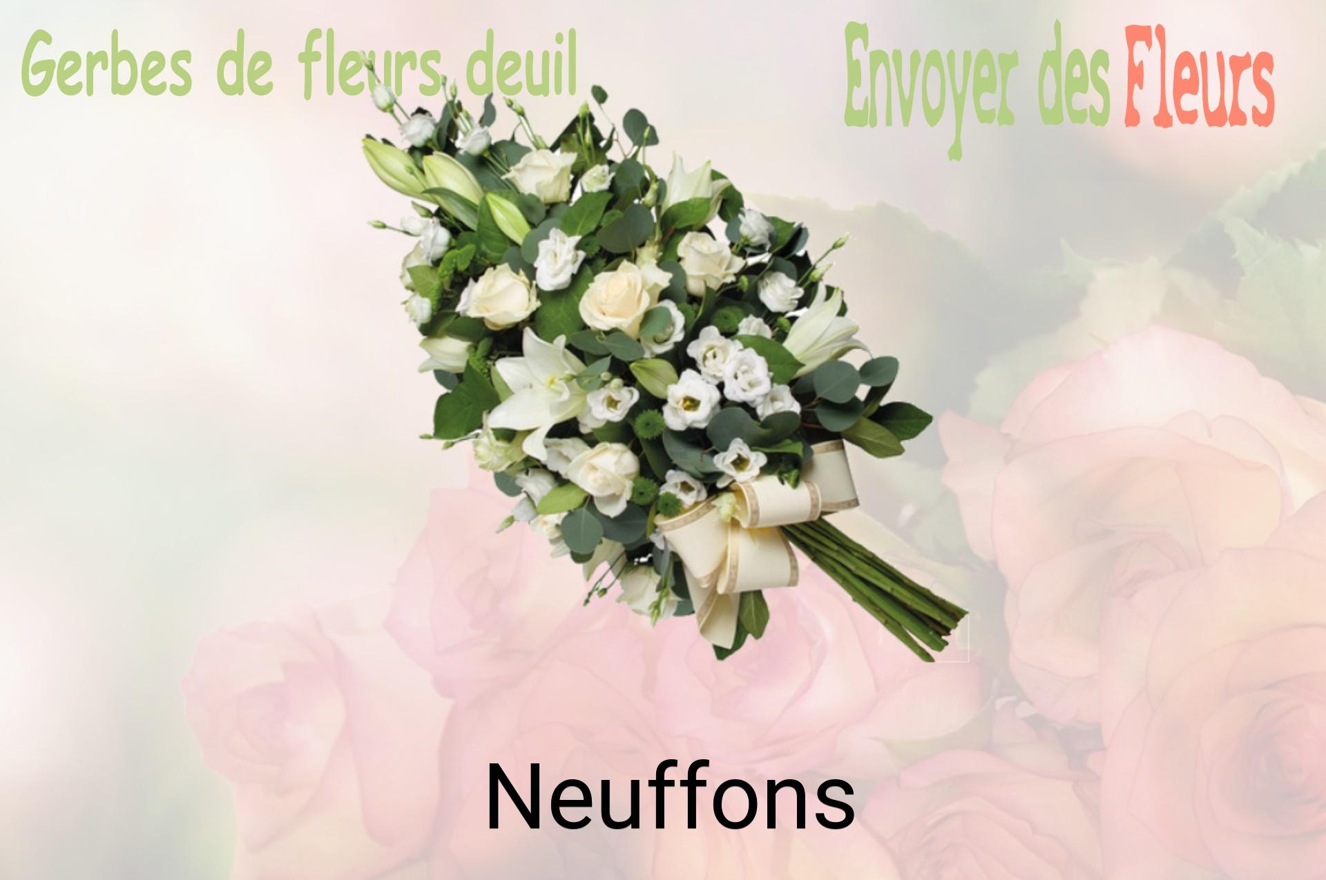 Gerbe de fleurs de deuil livrée à Neuffons
